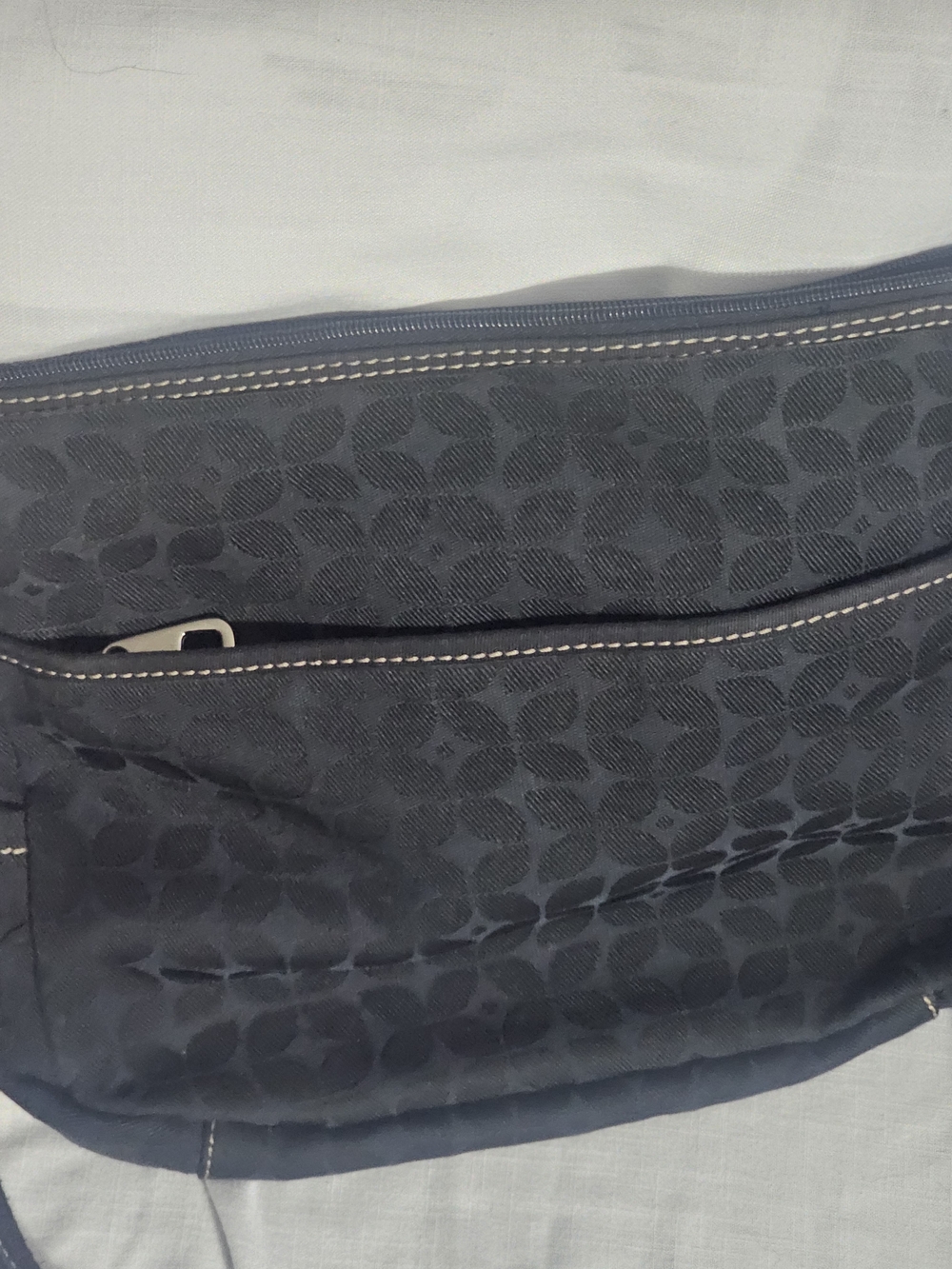 Fossil Black Signature Pattern Shoulder Bag